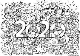 coloriage bonne annee 2020 nouvel an lunaire de nombreuses souris a imprimer dessin livre chien garde en papier gratuit