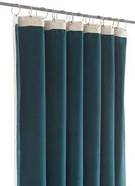 Rideau Occultant Medicis En Velours De Coton Bleu Pret A Poser 130x280 Cm En 2020 Rideaux Velour Rideaux Lin Rideaux