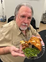 I had to send Bill Anderson this photo of some fried chicken being served  backstage from the Blue Gate Restaurant in Shipshewana, IN. My band says  it's the best fried chicken they've