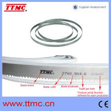 27x0 9x4 6x2655 Ttmc Bimetal Bandsaw Blades Metal Band Saw Band Saw Blade Band Saw Blades