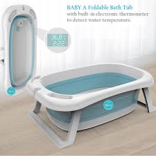 During such an essential and everyday moment as your baby's bath time, it's necessary to take into account the temperature of both the room and the water. Baby A Foldable Baby Shower Tub With Thermometer Smart Temperature Sensing Infant Bath Tubs Pink Blue Shopee Malaysia