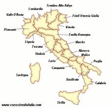 Mapa colocado sobre una base metálica y enmarcado en aluminio. Mapa De Italia Regiones De Italia Conociendo Italia