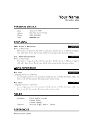 Download free resume templates for microsoft word. Overleaf Simple Resume Template Simple Resume Sample Resume Templates