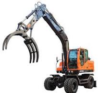 10 Ton Material Handler Log Sugarcane Loaders Wheel Excavator with Grapple