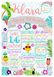 Meilensteintafel Teenager Geschenk Geburtstagstafel Summer Personalisiert In 2020 Teenager Geburtstag Geschenke Fur Teenager Geburtstag