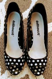 Black And White Polka Dot Heels Womens Dollhouse Black And White Polka Dots High Heel Pumps Size 6 Womens Shoes Fashion Clothing Shoes Acces Size 10 Women Shoes High Heel Pumps Black Pumps Heels