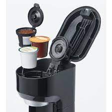 Just throw the used pod away, and you're ready for the next cup. Betty Crocker 1 9 Cup Black Single Serve Pod Coffee Maker Bc 3800cb The Home Depot