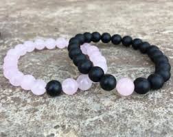 Black And White Relationship Bracelets 2 Pc Set Distance Friendship Bracelets Pink And Black For Friendships Relationships Couples Long D Relationship Jewelry Heart Bracelet Diy Pink Bracelet