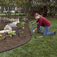 Perfect to use as lawn edging or a tree ring, and works well with weed fabric. Easyflex No Dig Landscape Edging Kit At Menards