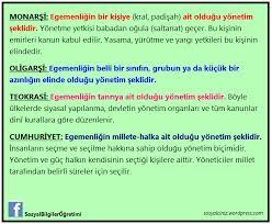 yonetim bicimleri social studies study