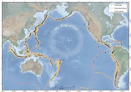 The Ring Of Fire Pacific Plate Volcano Map
