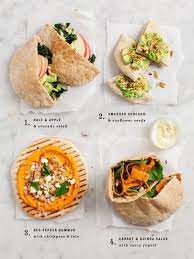 7 Ideas For Quick Vegetarian Pita Lunches Food Recipes Meals