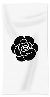 Chanel Hand Towel Featuring The Digital Art Chanel Camellia 04 Fashion And Lifestyle By Tuscan Afternoon Chanel Illustration Chanel Wallpapers Art Logo