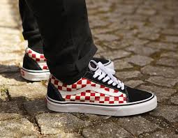Black And Red Checkered Vans Old Skool Checker Black Red White Www Popname Cz Vans Red Checkered Vans Red Vans