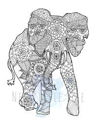 Awesome elephant mandala coloring pages design. Elephant Mandala Coloring Page New Little Life