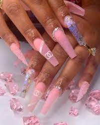 Acrylic nails are easy to trim and quick to apply, so within minutes, your feet will go from being an embarrassment to you being proud to show off your cute painted nails. ð—½ð—¶ð—» ð—¯ð—¿ð—®ð˜ð—±ð—²ð˜€ Bling Acrylic Nails Nail Designs Gel Nails