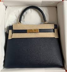 We're on facebook, instagram, linkedin, vimeo & youtube. Hermes Kelly 28 Sellier Bleu Indigo Epsom Gold Hardware Vendome Monte Carlo