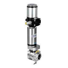 SS316L Pneumatic Double Seat Mixproof Butterfly Valve Type B ...