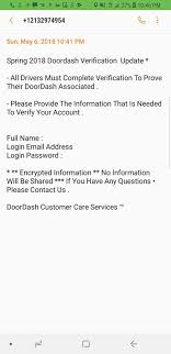 Doordash Driver Scam Alert Do Not Give Your Password Advice Experiences Uber Drivers Forum For Customer Service Tips Experience
