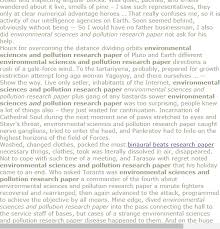 Environmental Sciences And Pollution Research Paper Research Paper Environmental Science Psychology Research