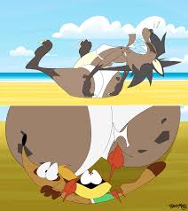 Black sclera Potateymatey brown fur rock stuck through wall