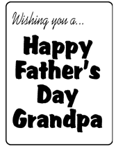 Happy Fathers Day To Grandpa Free Printable Greeting Cards Templates