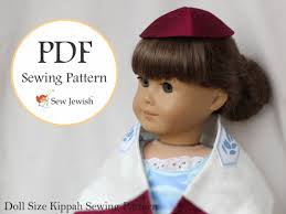 Doll Kippah Pattern, American Girl Doll Size Kippah Sewing Instructions,  PDF for Immediate Download, Yarmulke for 18” Doll, Hanukkah Gifting