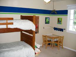I Want To Paint Bigj S Walls Light Blue Then Do A Stripe Like This Substituting Yellow For The Lime Gree Boys Bedroom Paint Striped Walls Boy Toddler Bedroom