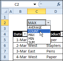 Change Functions With Excel Drop Down List Contextures Blog Excel Shortcuts Excel Tutorials Excel