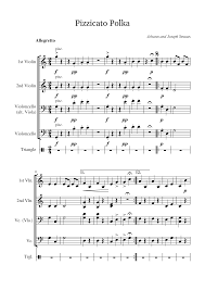 Перевод слова pizzicato, американское и британское произношение, транскрипция, словосочетания. Pizzicato Polka Of J Strauss For String Quartet 2 Violins 2 Cellos Sheet Music For Violin Cello Triangle String Orchestra Musescore Com