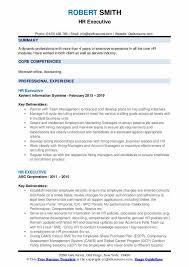 Hr Executive Resume Samples Qwikresume