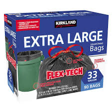 Hefty recycling bags, clear, 30 gallon, 36 count. Kirkland Signature Flex Tech 33 Gallon Trash Bag 90 Count Costco