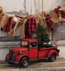 Large Metal Old Fashioned Red Truck Christmas Decor Primitive Centerpiece Christmas Tree Christmas Arrangement Sale Christmas Red Truck Red Truck Red Truck Decor