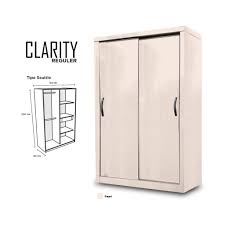 Desain almari pakaian minimalis sliding 2 pintu ini dibuat dengan 1 pintu kaca dan 1 pintu kayu. Lemari Pakaian 2 Pintu Kayu Mahoni Minimalis Clarity Seattle Wardrobe Door Sliding Hpl Putih Pearl Shopee Indonesia