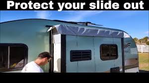 A slight cracked opening can result in water sipping in when it rains. R Pod Trailer Slide Out Cover Installation Video Youtube