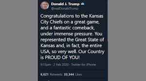 Looking for games to play during your virtual game night? Trump Tweets That Kansas City Chiefs Represented Kansas The Kansas City Star