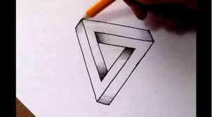 How To Draw The Impossible Triangle Optical Illusion Via Youtube Easy Op Art Optical Illusions Op Art