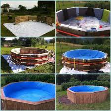 Pool Made Out Of Pellets Diy Pool Building A Pool Pallet Pool