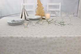 Weihnachtstischdecke Hellbeige Flocke Gold Jingle Breite 110 Cm Weihnachtstischdecken Tischdecke Weihnachten Tischdecken Oval