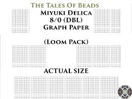 8 0 miyuki delica beading graph paper actual size seed bead graph paper miyuki dbl beading graph templates loom pack printable pdf charts