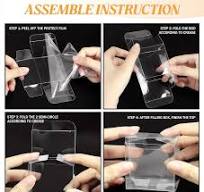 50-200Pcs Mini Macaron Boxes Cookies Boxes PVC Square Clear ...