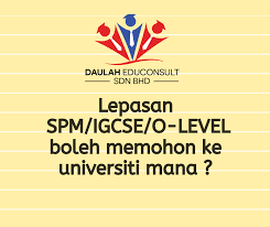 Sebagai panduan, berikut dikongsikan syarat am kemasukan upu iaitu untuk permohonan kemasukan ke ua/ ipta bagi program pengajian lepasan spm. Lepasan Spm Igcse O Level Boleh Mohon Ke Universiti Mana Daulah Educonsult Sdn Bhd