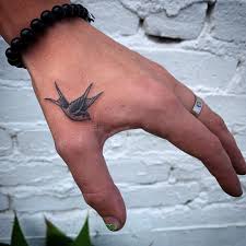 Bird Tattoo On Hand For Boys 