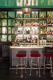 Black bamboo rolls used as wall covering on a patio. 38 Best Home Bar Ideas Cool Home Bar Designs Furniture And Decor