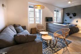 Renovation Et Decoration D Un Studio De 30m2 A Neuilly Sur Seine Neuilly Sur Seine Nancy Geernaert Ar Studio Meuble Idee Deco Studio Deco Petit Appartement