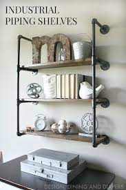 Diy Industrial Piping Shelves Get The Farmhouse Look Home Diy Diy Furniture Decor