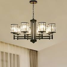 black cylinder pendant chandelier