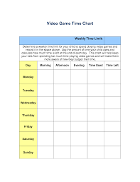 video game time chart chores for kids video games games