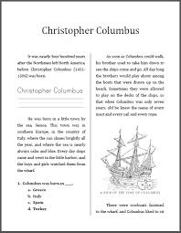 Christopher Columbus Workbook Grades 2 4 Student Handouts Christopher Columbus Worksheets Reading Comprehension Worksheets Reading Comprehension