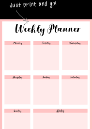 12 free printable weekly planner pdf templates 2018